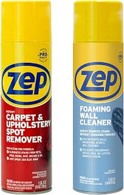 Zep Instant Carpet Spot Remover 19oz (1 pack) & Wall Cleaner 18oz (1 pack)