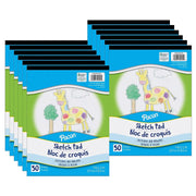 9-inch x 12-inch Sketch Pad by Pacon – Paper, White, Model MMK50105F-12