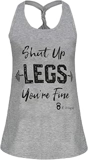 Womens Workout Tank Tops Summer Graphic Twisted Back Sleeveless Tops Shirts