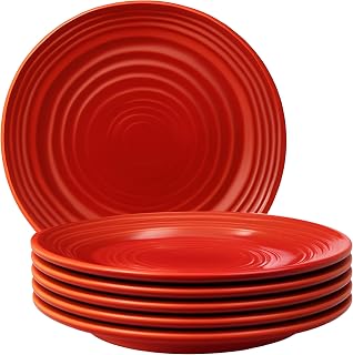 Tuxton Home THCQA104-6B Concentrix Dinner Plate, 10.5-Inch, Cayenne Red
