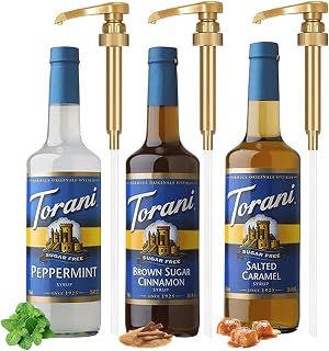 Torani Sugar Free Syrup | Brown Sugar Cinnamon, Peppermint & Salted Caramel