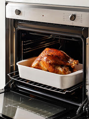 Le Tauci Ceramic Casserole Set with Racks, 4.6 Qt 3 Qt 1.6 Qt, White