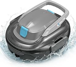 Steelite S7 Cordless Robotic Pool Cleaner for Above Ground Pools | Dual Motors, Self Parking, 120 Mins Runtime, Picks Up Leaves & Dirt, Automatic Operation
