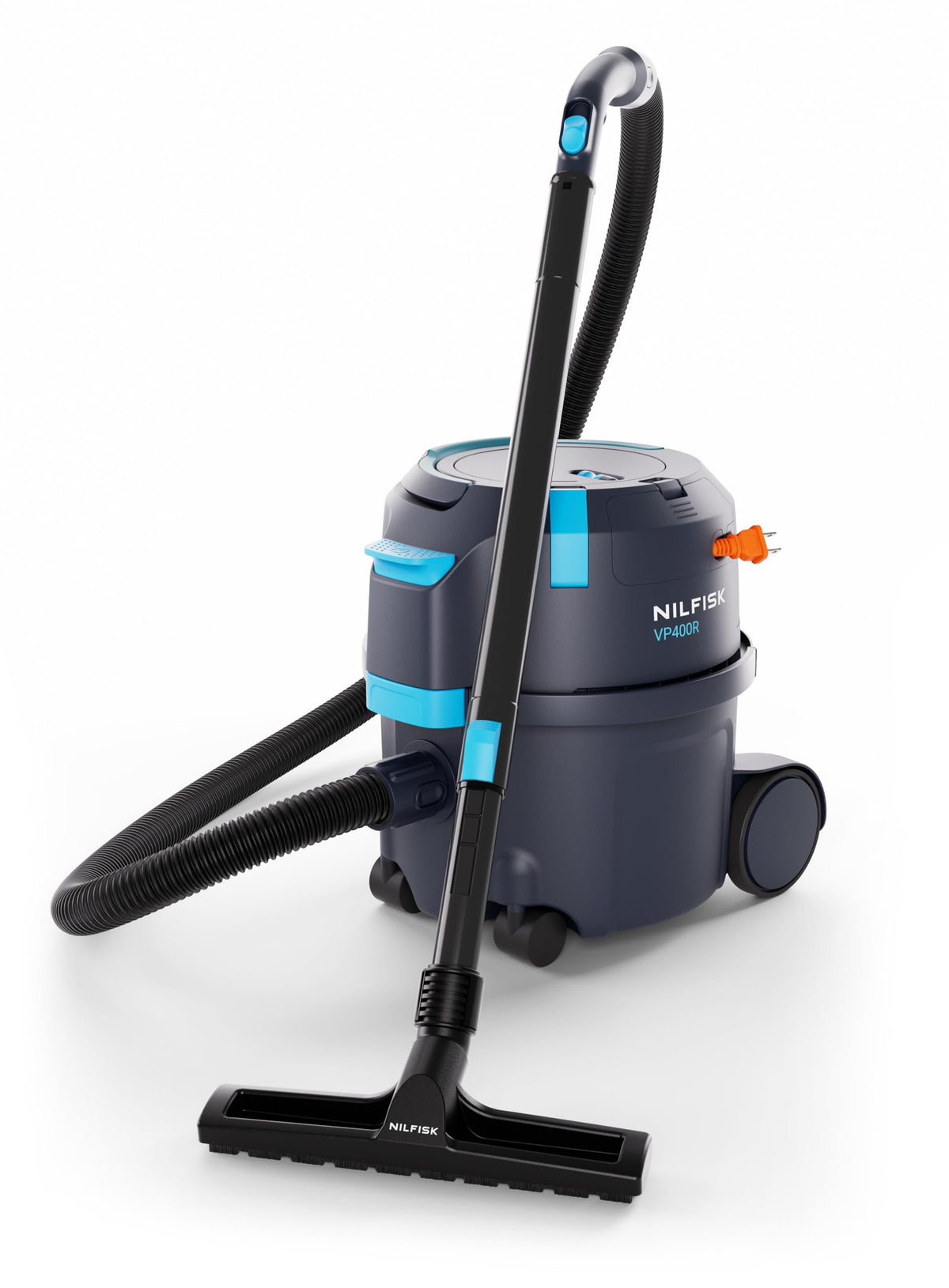 VP400 HEPA Canister Vacuum by Nilfisk – 2.6 gallons, Dark Grey, Model 107421174