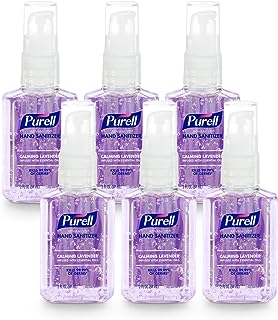 Purell Hand Sanitizer Gel Lavender Travel Pump Bottle, 6ct x2oz, 3905-04-EC