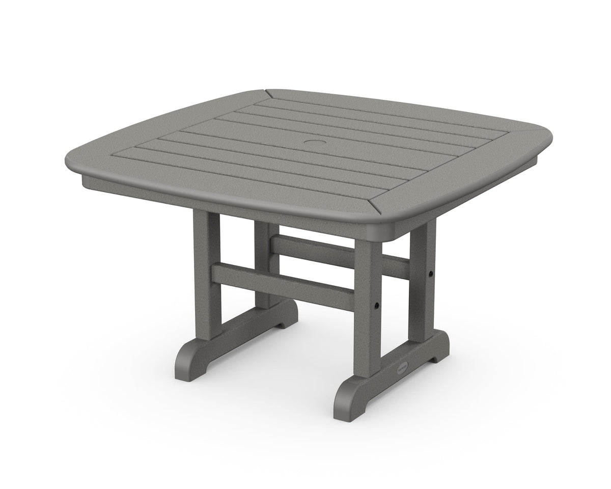 ® Nautical 31" Conversation Table in Slate Grey by Polywood – 31 inches x 31 inches x 18.25 inches, High Density Polyethylene, Slate Grey, Model NCCT31GY