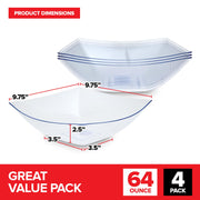 Stock Your Home 4 / 64 oz / Clear Bowls