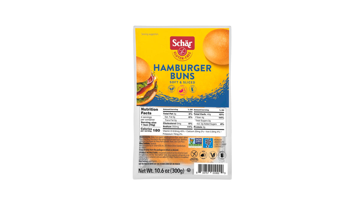 Schär Hamburger buns / 4 pack Hamburger Buns
