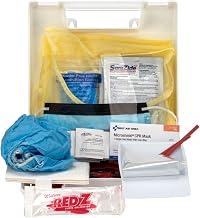First Aid Only Bloodborne Pathogen Spill Clean Up Kit with CPR Microshield, OSHA Compliant (217-O)
