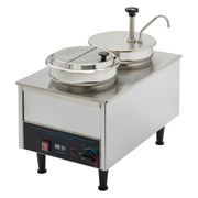 Benchmark Stainless Steel Concession Warmer with Lid by Benchmark USA – 7.0 quarts, Stainless Steel, Chrome, Model 51073P