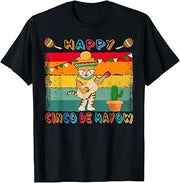 Happy Cinco De Mayow Cat Funny Mexican Fiesta Pun T-Shirt