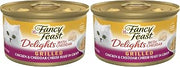 Fancy Feast Purina Delights with Cheddar Grilled Chicken and Cheddar Cheese Feast in Wet Cat Food Gravy Cat Food - 3 oz. Cans (Pack of 48)