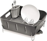 simplehuman Compact Dish Rack, Grey Plastic
