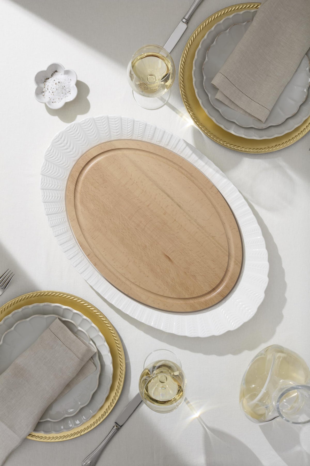 Harvest 4-Piece Turkey Platter And Carving Set by Lenox – 4 Count, Porcelain, Multicolor, Pack of 4, Model 899289