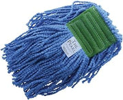 HUBERT Blue Microfiber Medium Mop Head with 5" Headband, 3 per Pack