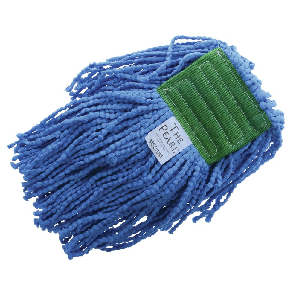 Blue Microfiber Medium Mop Head with 5" Headband by HUBERT – Microfiber, Blue, Pack of 3, Model AWM55MB5