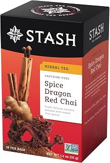 Stash Tea Spice Dragon Red Chai Herbal Tea, 18 Count