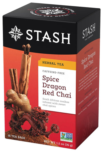 Tea Spice Dragon Red Chai Herbal Tea by Stash – 18 Count (Pack of 1), Model STA08309
