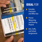 Acrylic Data Highlight Reading Ruler With Tinted Guide by Westcott – 1 Count (Pack of 1), Plastic, Clear, Model 10580