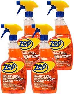 Zep Heavy-Duty Citrus Degreaser and Cleaner - 32 Ounce (Case of 4) CACIT324 - Restaurant Grade Degreaser and Cleaner Removes Oil, Grease, Adhesive, and Kitchen Soil