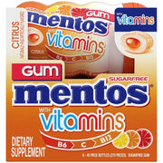 Gum with Vitamins by MENTOS – 45 Count (Pack of 36), Pack of 36