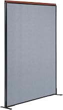 Global Industrial 48-1/4"W x 73-1/2"H Deluxe Freestanding Office Partition Panel, Blue