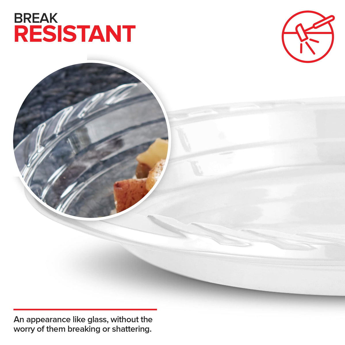 Stock Your Home 240 / 9 Inch / Clear Plates