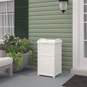 Suncast White / Large / Trash Can Outdoor Trash Cans