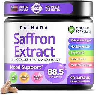 Saffron Supplements for Women 88.5mg Mood | Focus | Vision | Energy Support