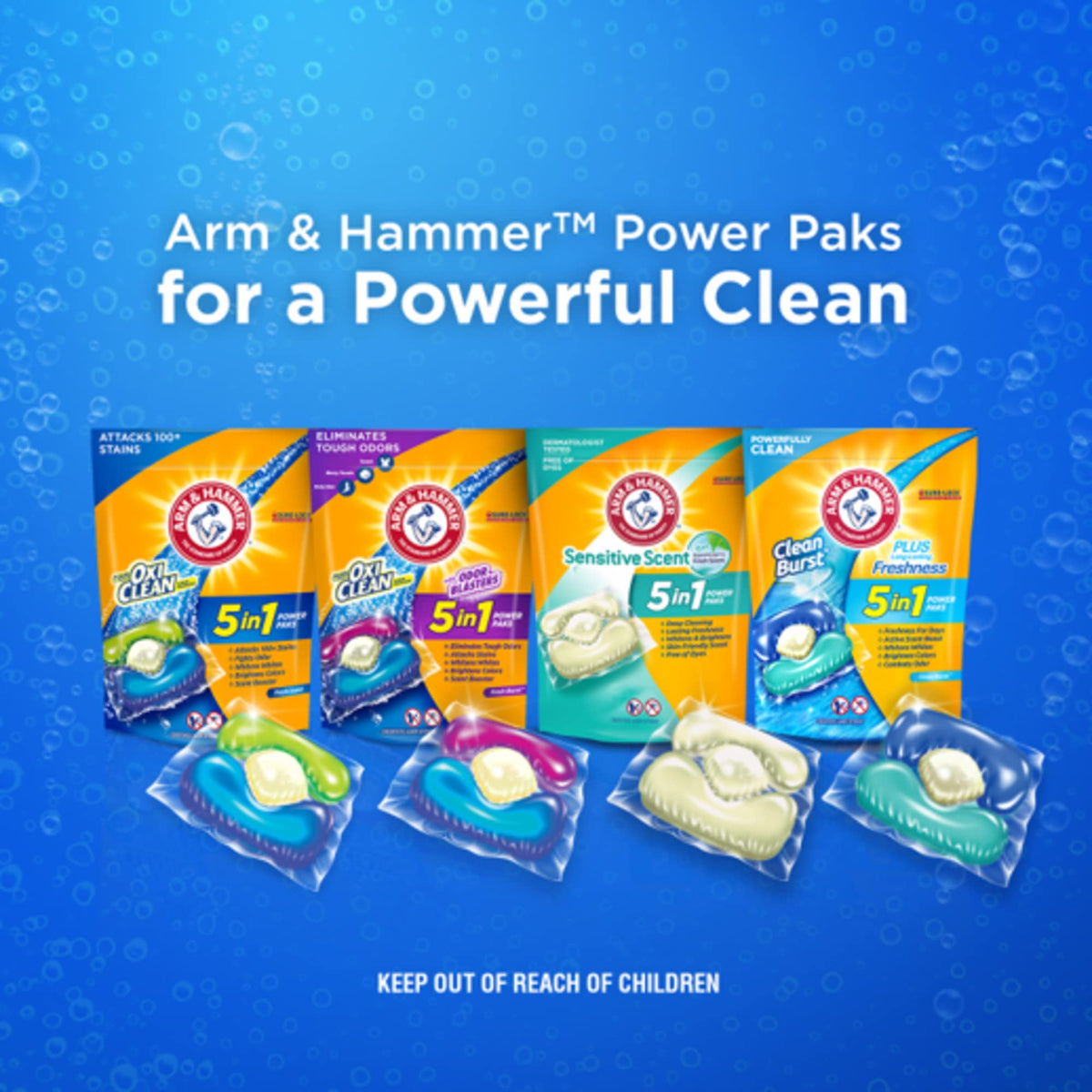 Plus Odor Blasters 5in1 42ct (4x42ct) by ARM & HAMMER – 42 Count (Pack of 4), Pack of 4, Model 10033200062827