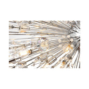 Vera 38 Light Pendant by Lighting Design – Metal, Clear, Model 2550D48C