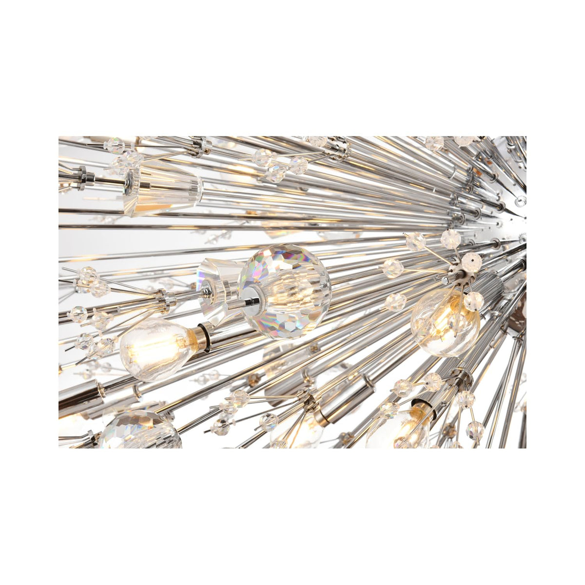 Vera 38 Light Pendant by Lighting Design – Metal, Clear, Model 2550D48C