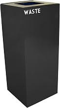 Witt Industries 36GC03-CB GeoCube Recycling Receptacle with Waste Opening, Steel, 36 gal, Charcoal
