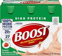Nestle Boost High Protein Balanced Nutritional Drink Creamy Strawberry 8 oz Bottle 24 Ct