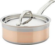Hestan CopperBond Collection - 100% Pure Copper Sauce Pan, Induction Cooktop Compatible, 2 Quart