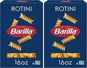 Barilla Rotini Pasta, 16 oz. Box - Non-GMO Pasta Made with Durum Wheat Semolina - Kosher Certified Pasta (Pack of 2)