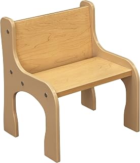 Tot Mate 15" Contemporary Wood Composite Activity Chair in Beige/Natural