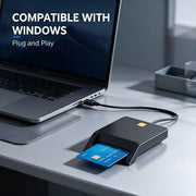 CAC Reader CAC Card Reader DOD USB Access | Compatible with (32/64bit) XP/Vista/ 7/8/10 OS X by Dcolp – 3.15x2.36x0.39 in, black, Model 06S6083213
