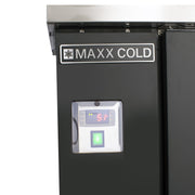 Dual Tower Beer Dispenser by MAXX Cold – 47.5 Inch Wide, 10.5 cubic_feet, Stainless Steel, Black, Model MXBD48-2BHC