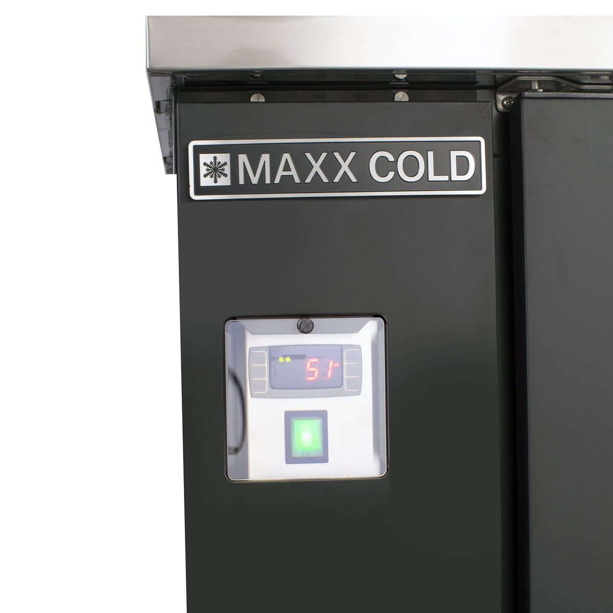 Dual Tower Beer Dispenser by MAXX Cold – 47.5 Inch Wide, 10.5 cubic_feet, Stainless Steel, Black, Model MXBD48-2BHC