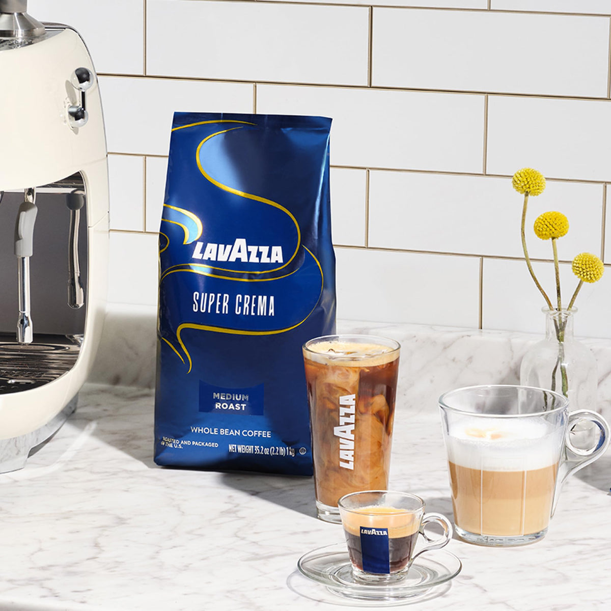 Super Crema Whole Bean Coffee by Lavazza – 35.2 Ounce (Pack of 3), Pack of 3