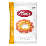 Albanese Passionate Peach Orange-Yellow Gummi Rings, 4.5-Pound Bags (Pack of 2)
