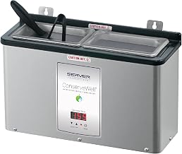 Server Products Conservewell Heated Utensil Holder Heated Dipper Well with Timer, Stainless Steel, 87750