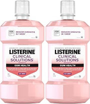 Listerine Clinical Solutions Gum Health Mouthwash, ICY Mint | Antiseptic | 500 mL | Pack of 2 | Prevents Buildup