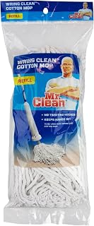 Mr. Clean Wring Clean Floor Mop Cotton Yarn Refill Head, Blue (3-Pack)