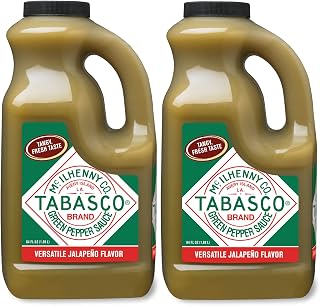 TABASCO Brand Green Jalapeño Pepper Sauce, 64 Oz (Pack of 2)