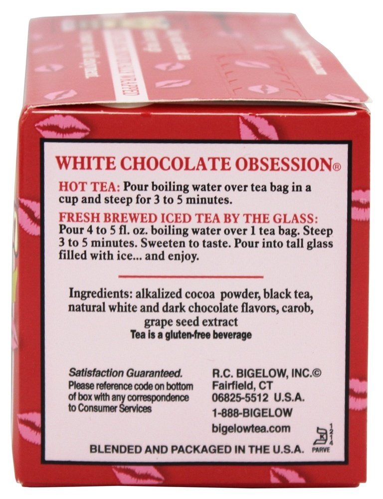 Bigelow Tea White Chocolate Obsession Tea / 20 Count (Pack of 6) / Filled Caramels