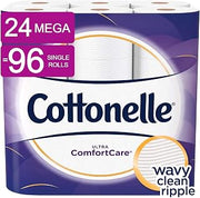 Cottonelle Ultra ComfortCare Soft Toilet Paper, Mega Rolls, Bath Tissue, 24 Count of 284 Sheets Per Roll