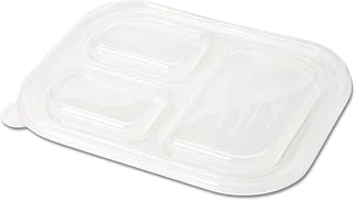 World Centric TRL-CS-10T Compostable Ingeo 3 Compartment Tray Lid, 10" x 7.5" (Pack of 400)