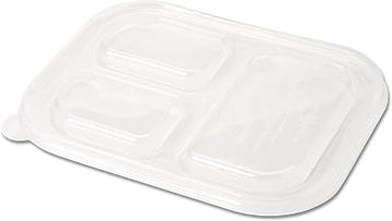 World Centric TRL-CS-10T Compostable Ingeo 3 Compartment Tray Lid, 10" x 7.5" (Pack of 400)